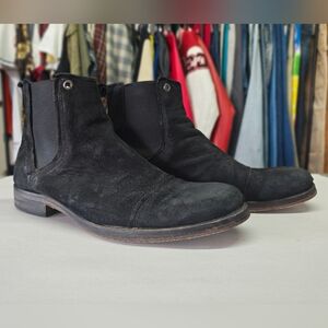 Wallin & Bros Black Suede Ankle Boots Sz 40